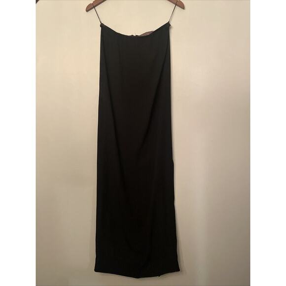 Ralph Lauren Collection Purple Label Black Maxi Skirt Satin Crepe Pencil 4 $1690 - Picture 7 of 15